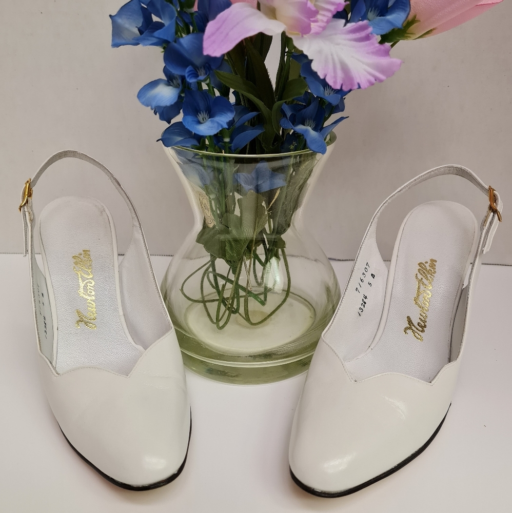 Newton Elkin White Dress Shoes SZ 5